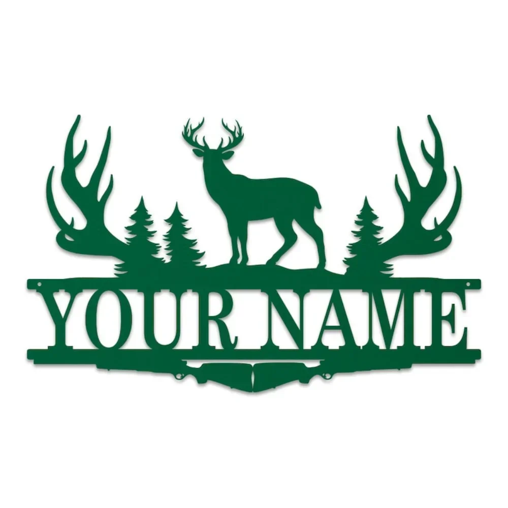 Бак Рога Сплит Знак с монограммой Охотничий лагерь Декоративный предмет Подарок