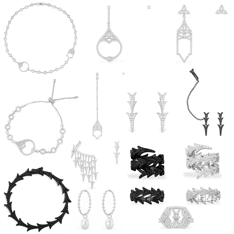 

LIDU, Стерлинговое Серебро 925 пробы, новый продукт 2022 года, ожерелье, браслет, серьги, кольцо, модная Изысканная искусственная кожа