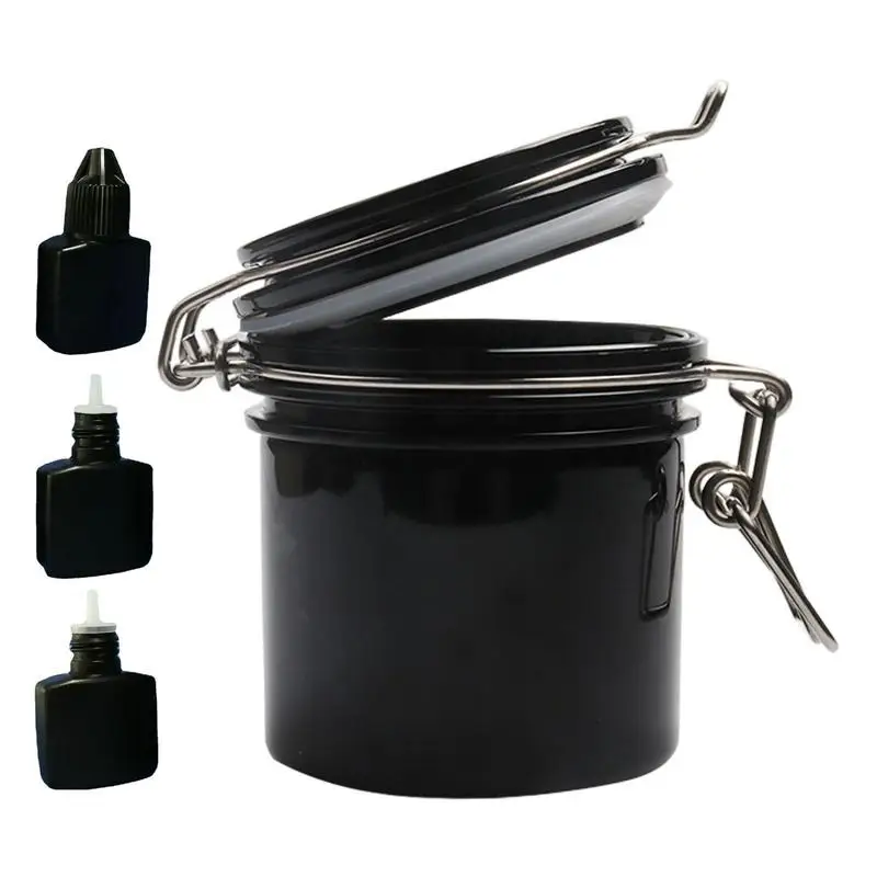 

Lash Glue Storage Container Lash Glue Holder Jar Portable Lash Adhesive Container for Prevent Dryness Air Tight Lock Container