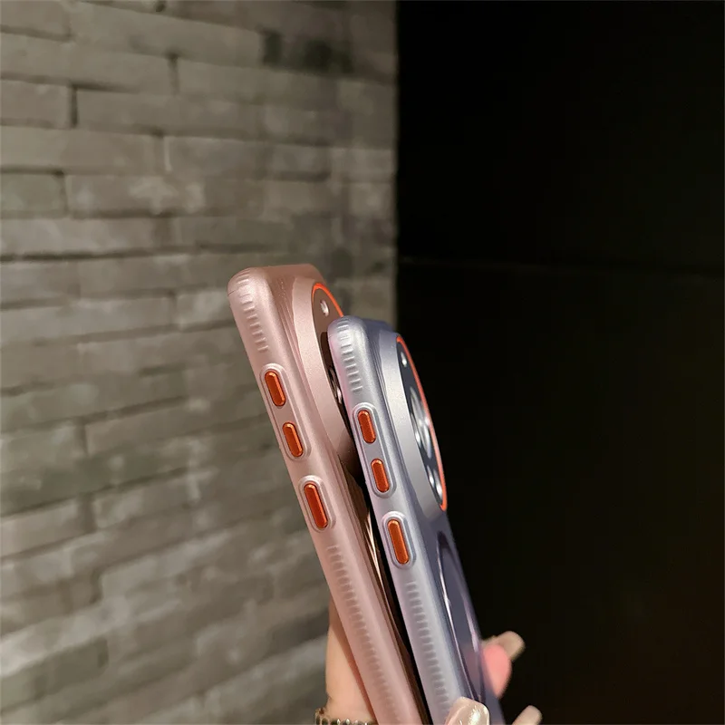 Оригинальный противоударный чехол для телефона с гофрированной металлической