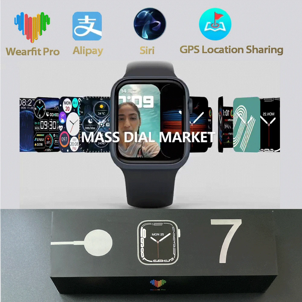 

N78 Smart Watch Series 7 for Xiaomi Apple Phone 1.75' Iwo Smartwatch GPS Sharing Heart Rate Monitor Fitness Bracelet PK W37