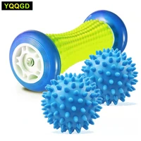 1 foot massage roller and 2 spiky massage balls for plantar fasciitisfoot arch pain relief deep trigger point therapy recovery