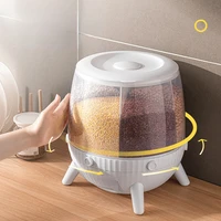 rotatable grain and coarse grain dividing rice barrel separating household sealed insect proof moisture proof rice storage box