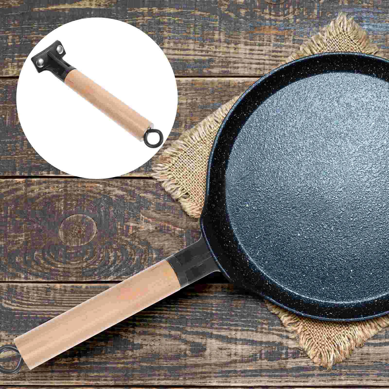 

Anti-scald Wooden Scald-proof Pot Handle Frying Pan Handle Household Pot Handle Pan Handle for Restaurant Cooking Kitchen