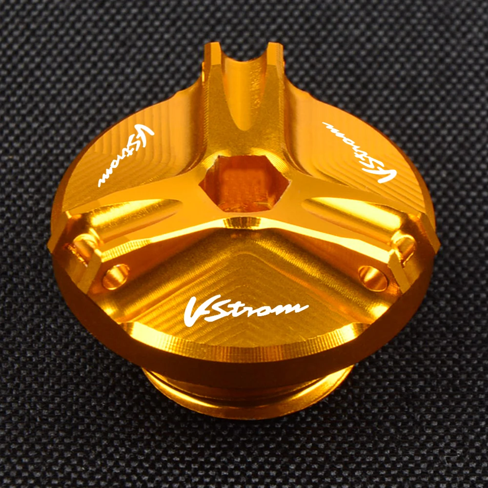 

VStrom Accessories Engine Oil Drain Plug Cover V-Strom Oil Filler Cap For SUZUKI DL650 V-Strom DL1000 DL 650/XT 1000/XT V Strom