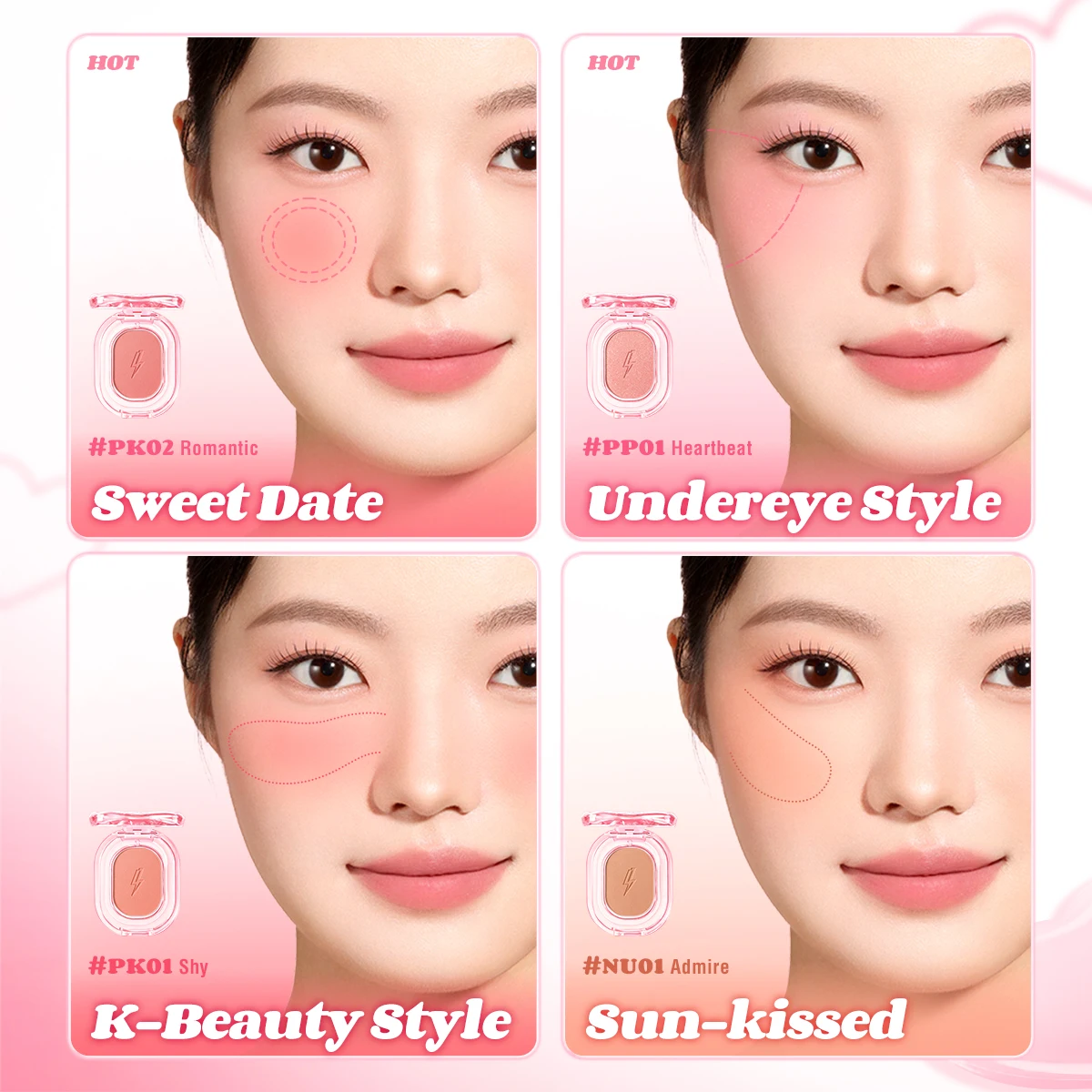 PINKFLASH матовая натуральная пудра для румян палитра высокопигментный оттенок щек