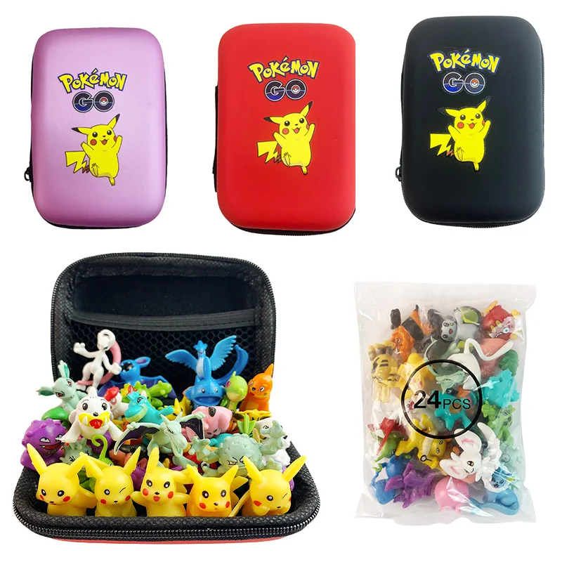 Mini figurines Pokemon 2-3CM  jouet Pikachu Anime pour enfants  poupées à collectionner  boîte