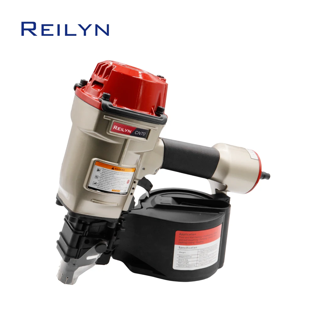 New Design CN70 Pneumatic Nail Gun Air Coil Nailer 70mm Air 