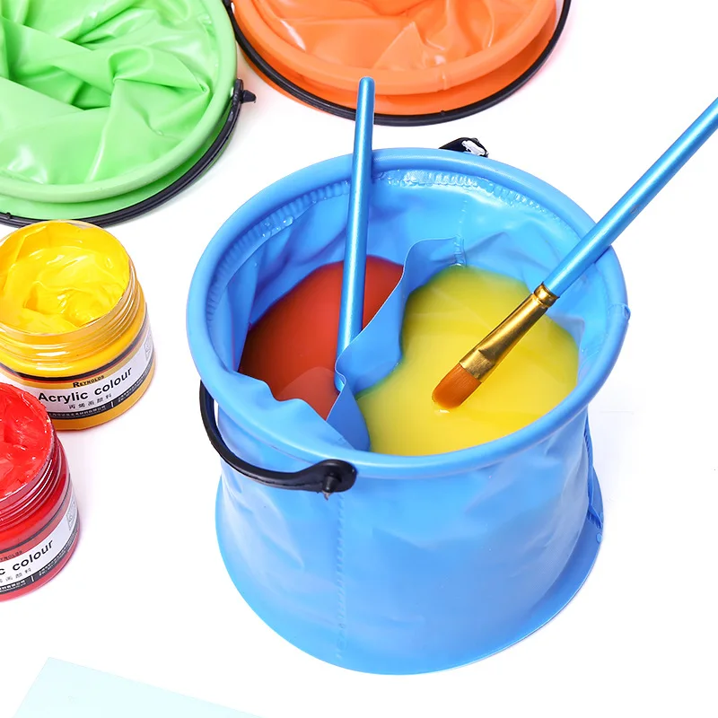 

1Pcs Clean Bucket Paint Brush Washer Acrylic Paints Water Color Palette Oil Gouache Drawing Kids Childs Art Supplies