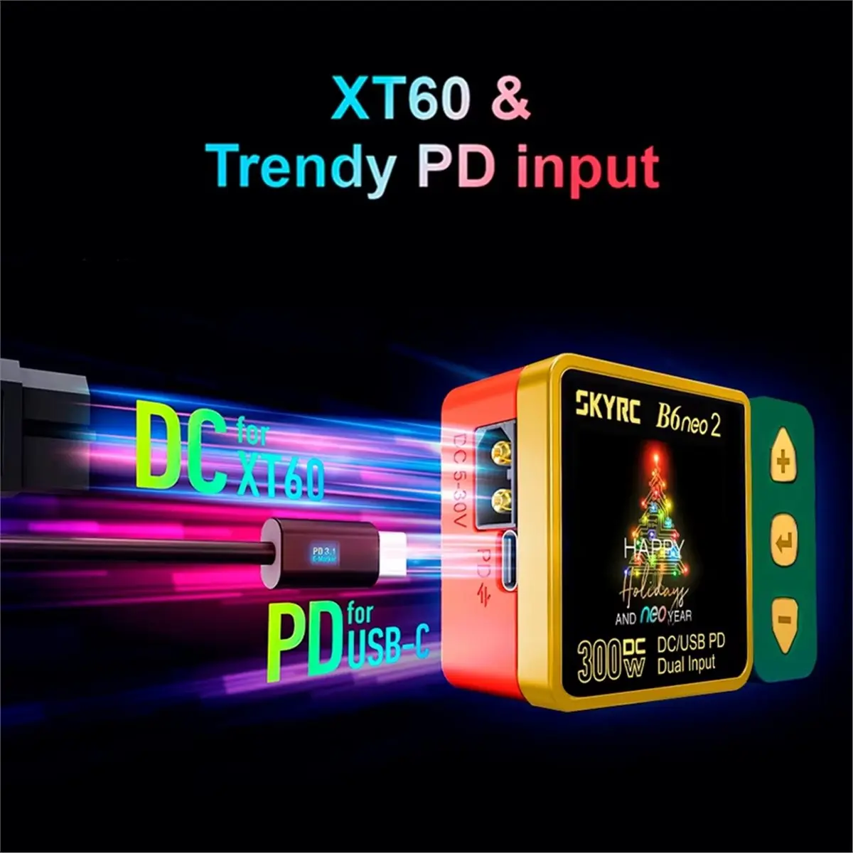 Зарядное устройство SKYRC B6neo 2 Smart DC 300W PD 80W для аккумуляторов LipoLifeLilonLihyvNimhNicdPb на Рождество (art.: 3920dbc09e18b) - 3920dbc09e18b