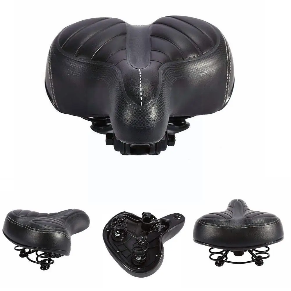 Comfortable Wide Large Bum Bicycle Gel Cruiser Extra Of Type Bicycle Saddle For Any Seat Sporty Suitable Pad Soft L8U5