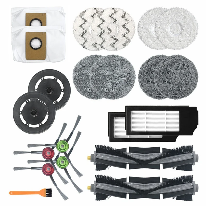 

21Pcs Main Side Brush Mop Cloth Dust Bag HEPA Filter For Ecovacs Deebot X1 Turbo/ Omni Robot Vacuum Cleaner Accessories