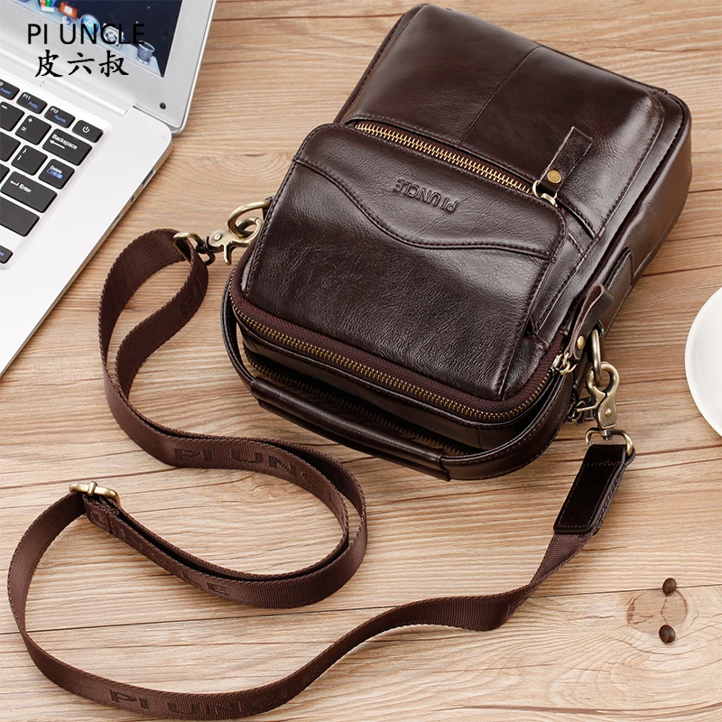 

Men's Men Bags Bag Flap Messenger Man Multi-function Bags Genuine Crossbody Male Small Natural Leather Shoulder Cowhide For Bag