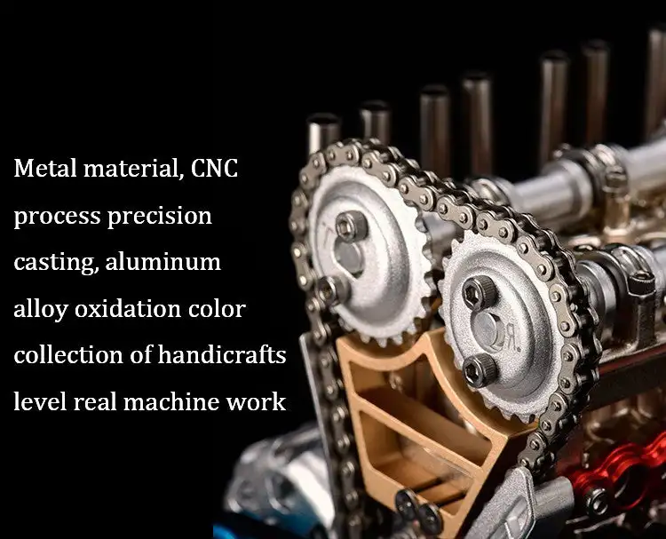 TECHING Цельнометаллический набор для сборки 4-цилиндрового двигателя