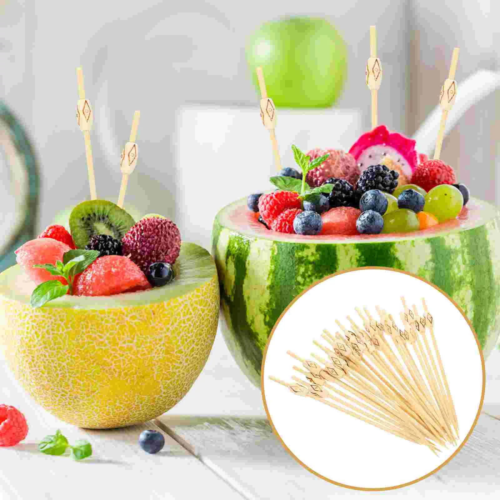 

Picks Cocktail Sticks Pick Fruitforkspastry Appetizer Skewers Disposable Toothpicks Stick Tasting Beads Sandwich Drink Topper