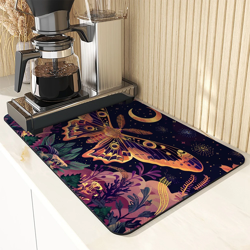 Диатомные сливные прокладки для кухни бабочки луна впитывающие миски столовая