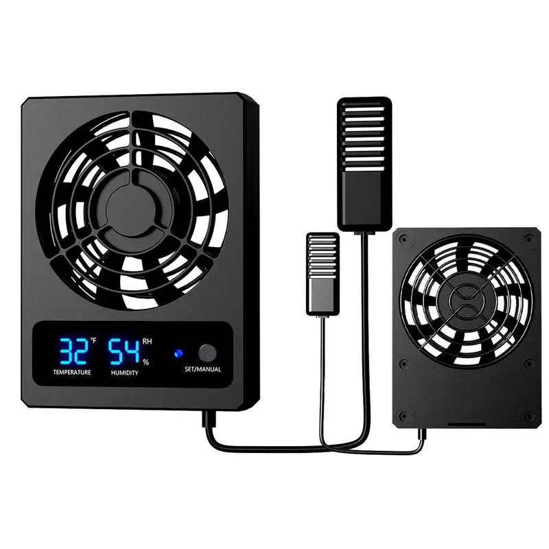 

Ventilation Fan For Reptile Enclosure Smart Cooling Fan With LED Display Strong Wind Low Noise For Amphibians Reptiles Snakes