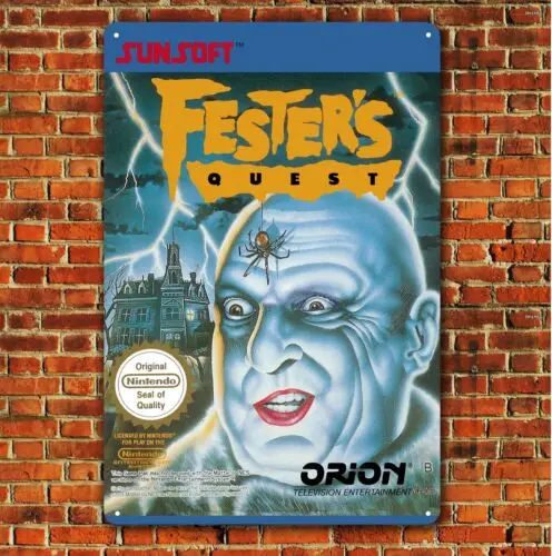 Металлический постер Fester's Quest для видеоигр-Сборная модель Nintendo Оловянная