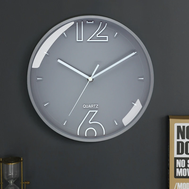 Minimalist Bedroom Wall Clock Kids Room Battery Round Kitchen Wall Clock Silent Fashion Relog De Pared Modern Home Decor YY50WC