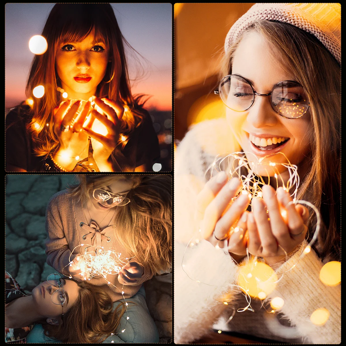 LEDMOMO 5 шт. 10 светодиодных сказочных гирлянд 1 м серебряный медный провод мини-лампа