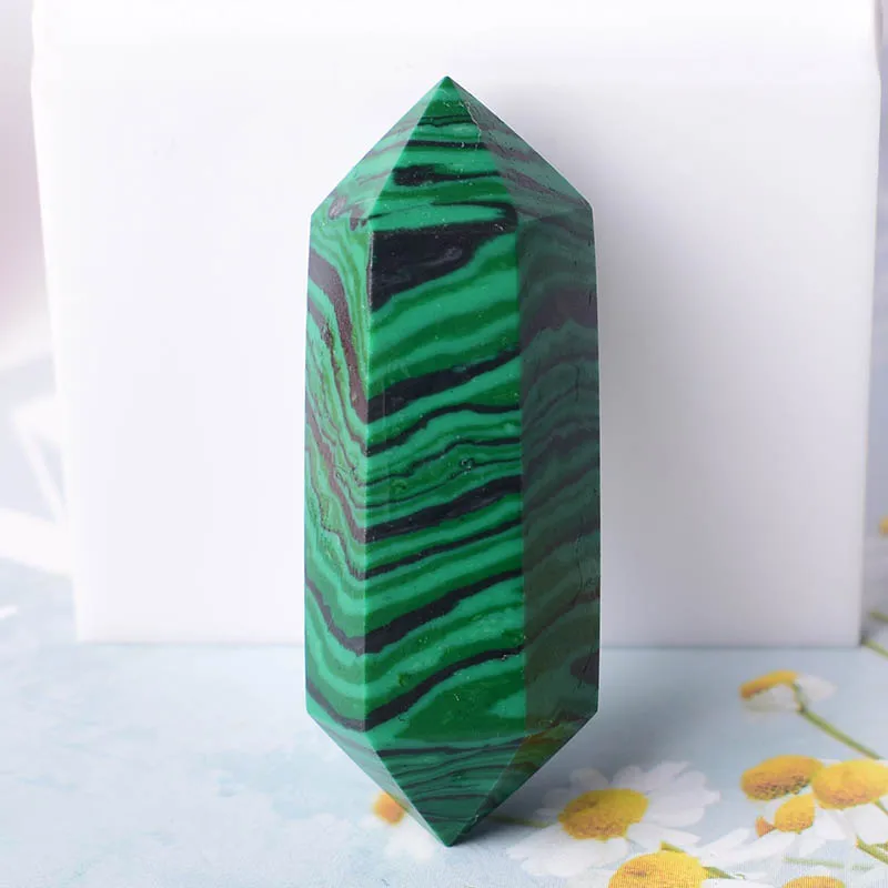 

1 шт. натуральный хрустальный камень, шестигранный, с двойным концом, палочка, медитация, восстанавливающий камень рейки, Wic...