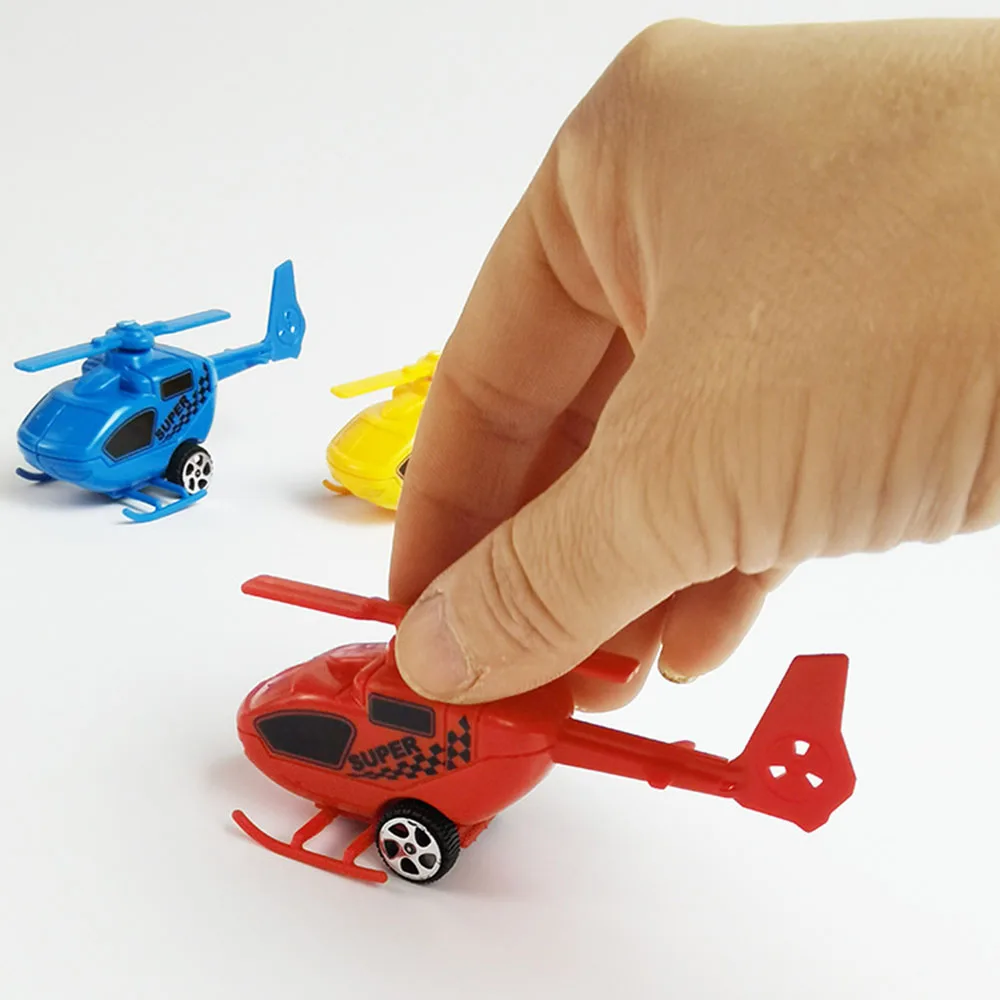 

5Pcs Children's Plastic Mini Helicopter Pull Back Aircraft Kids Birthday Party Favors Boys Pinata Fillers Carnival Prizes Gift