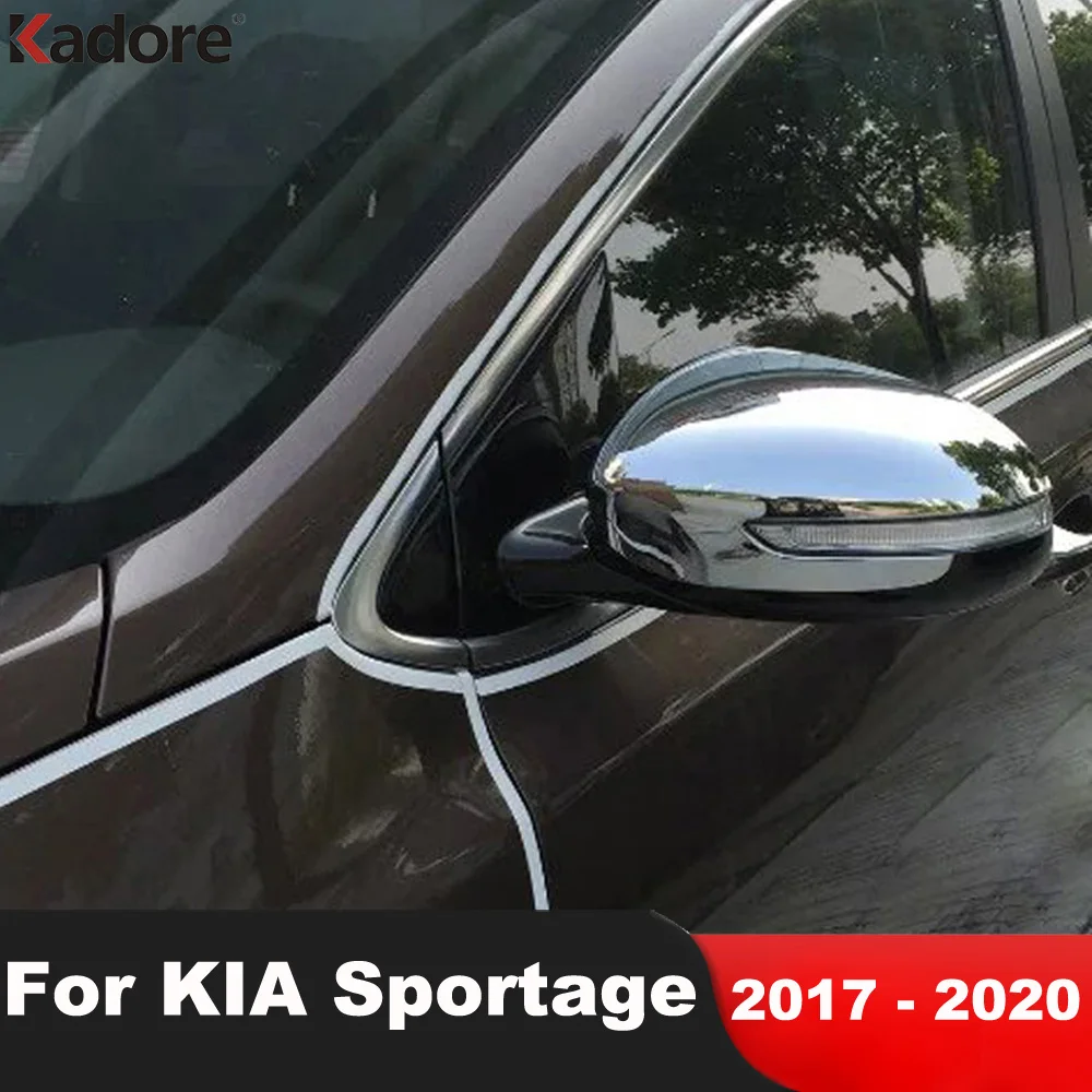 

For KIA Sportage 2017 2018 2019 2020 Chrome Car Accessoreis Side Door Mirror Covers Cap Rearview Mirror Protector Cover Trim
