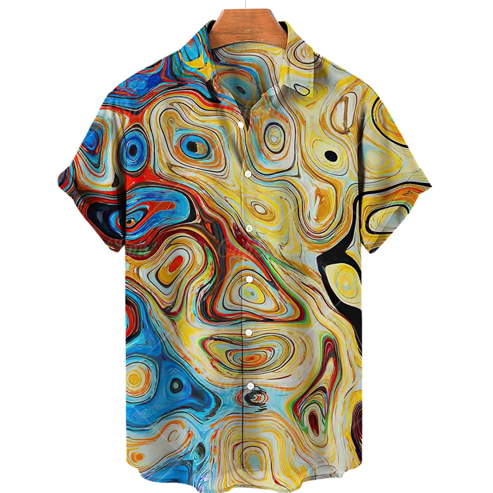 

Men's 3d Graffiti Oil Painting Printed Shirt, Fashion Street Clothes, Hawaiian Men's Shirt, Casual Beach, Lapel, Large 2022