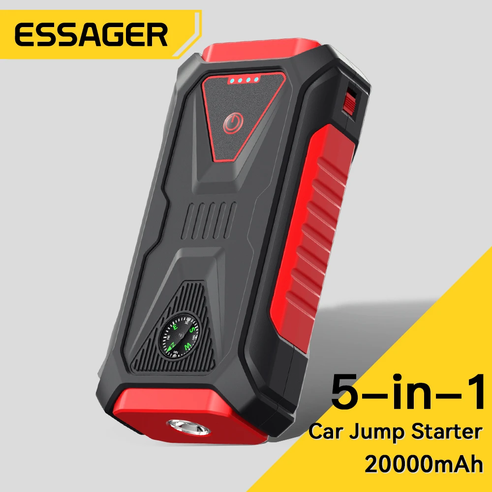 

Essager Car Jump Starter Power Bank Portable Car Battery Booster Charger 12V Starting Device Auto Emergency Start-up Lighting