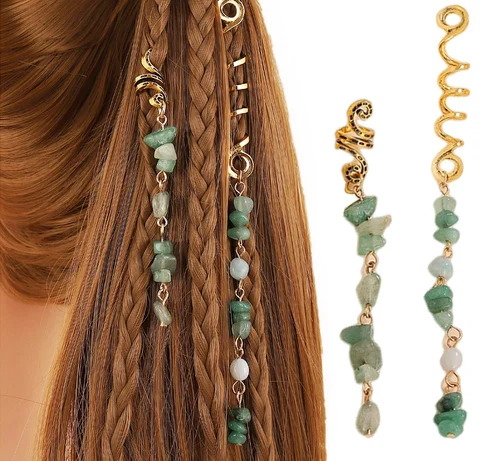 Африканские плетеные заколки для волос, винтажные спиральные косички, инструменты для волос, аксессуары, стиль викингов, этнические аксессуары для волос, дредов