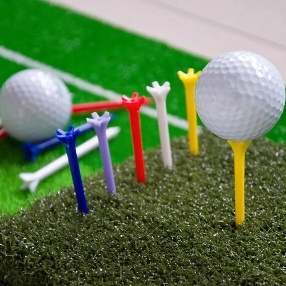 

50pcs Golf Tee 70mm Five Claw Nail Plastic Tee Random Professional Tee Prong 5 Claw Friction Zero 70mm 5 Color Less Golf B0h5
