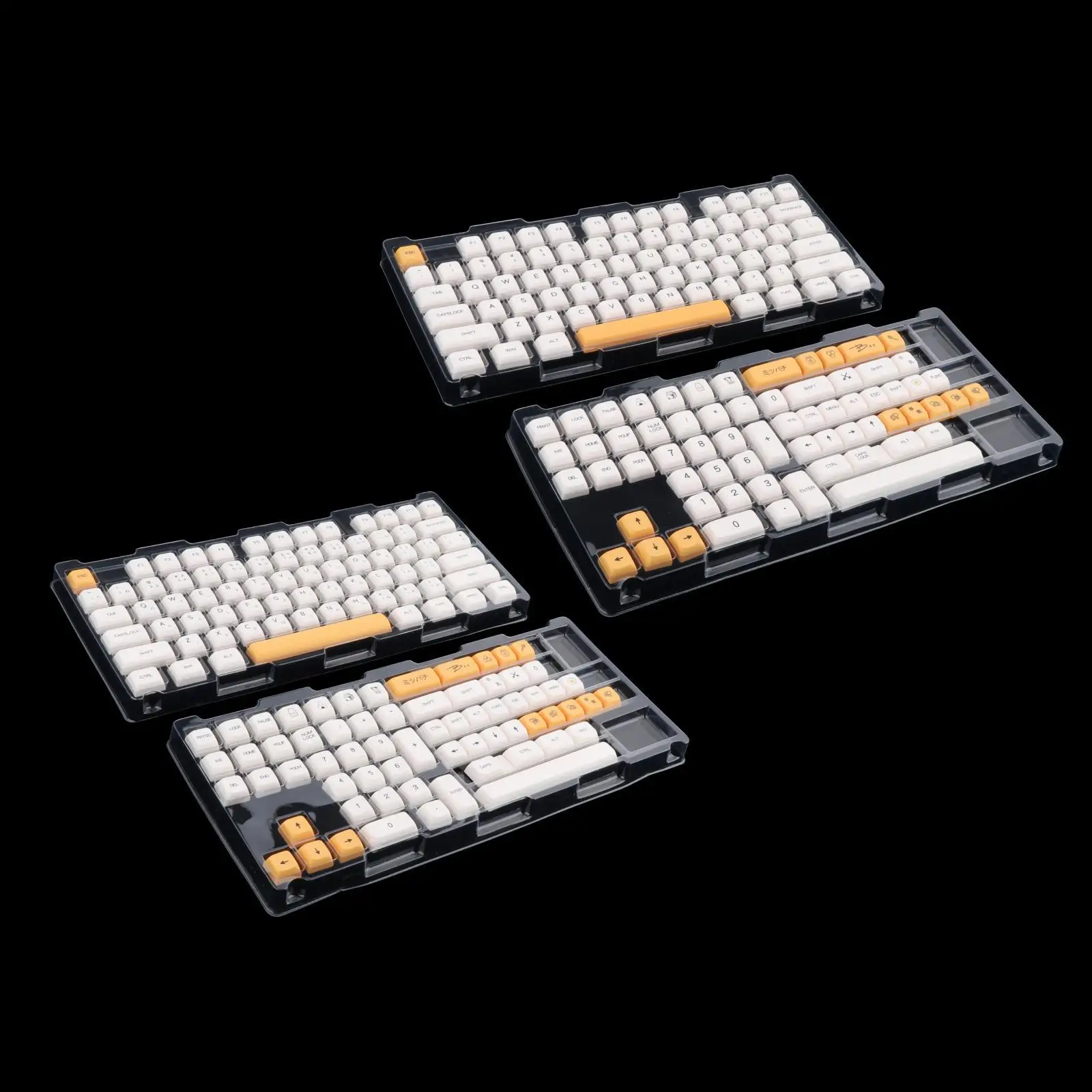 140-Key PBT Keycaps Kit Xda Profile Yellow Replacement for Mechanical Keyboards Cherry 61/68/82 Compact Layout |