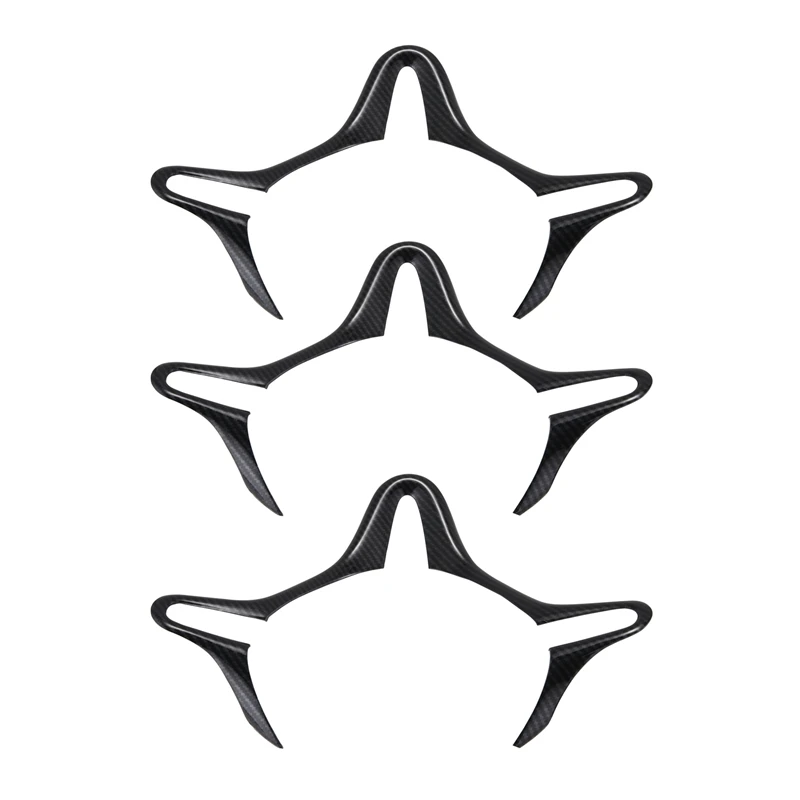 

3X Car ABS Carbon Fiber Style Inner Steering Wheel Cover Trim Frame Fit for Honda Civic 8Th FD2 2006-2011