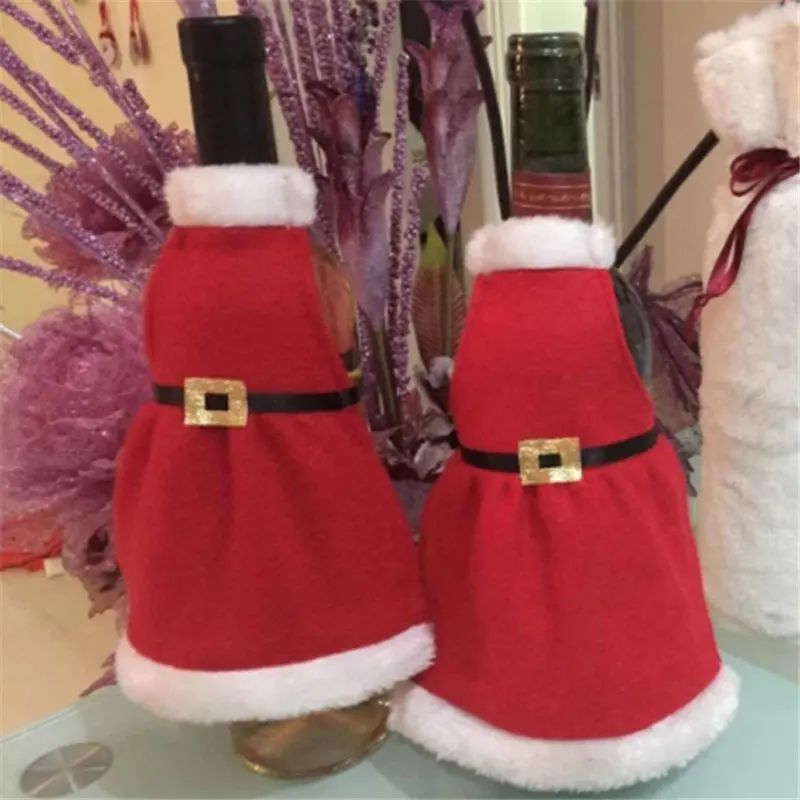 

Набор креативных фартуков для бутылок, фартук для вина, чехлы для бутылок, сумки, Рождественское украшение для стола, товары для украшения д...