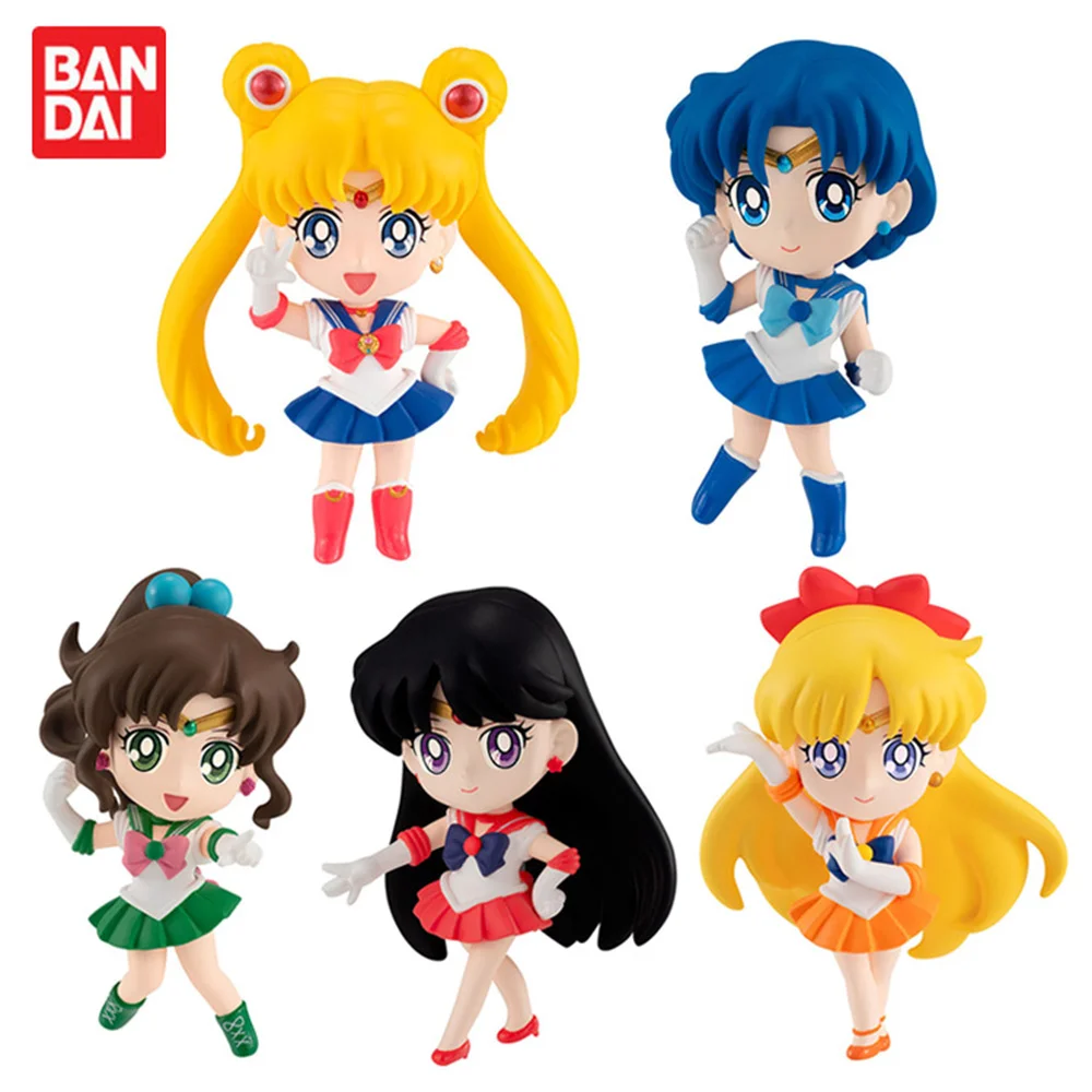 

В наличии BANDAI 5 шт./компл. CHIBI MASTERS Сейлор Мун экшн ПВХ Сборная модель Аниме фигурки Детские игрушки