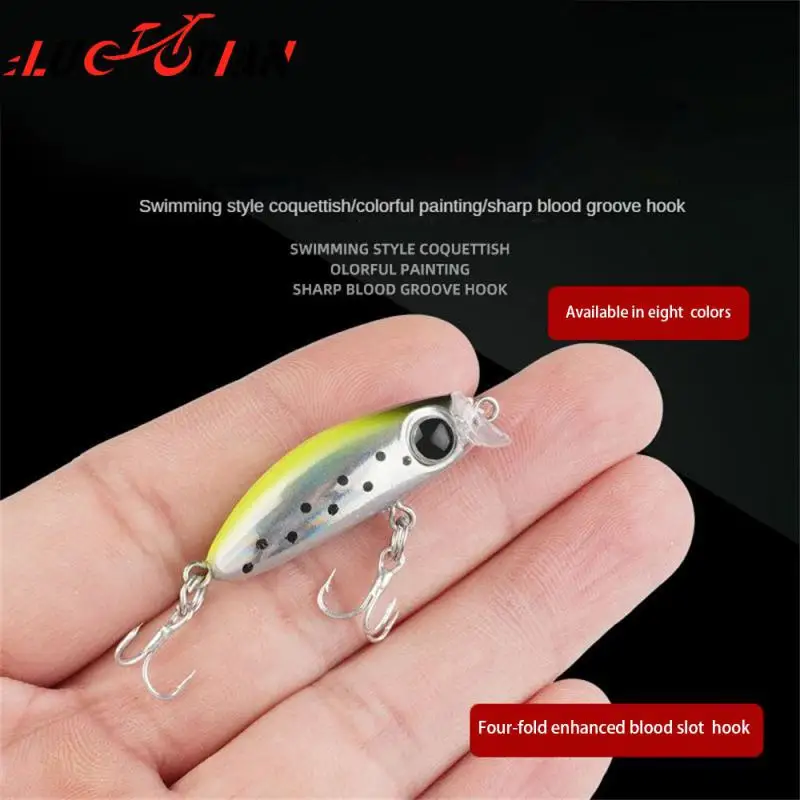 

Three-dimensional Fish Eye Bionic Fake Bait 2.8g Far Cast Bait Realistic Small And Smart Luya Bait Blood Slot Hook Fake Bait 4cm
