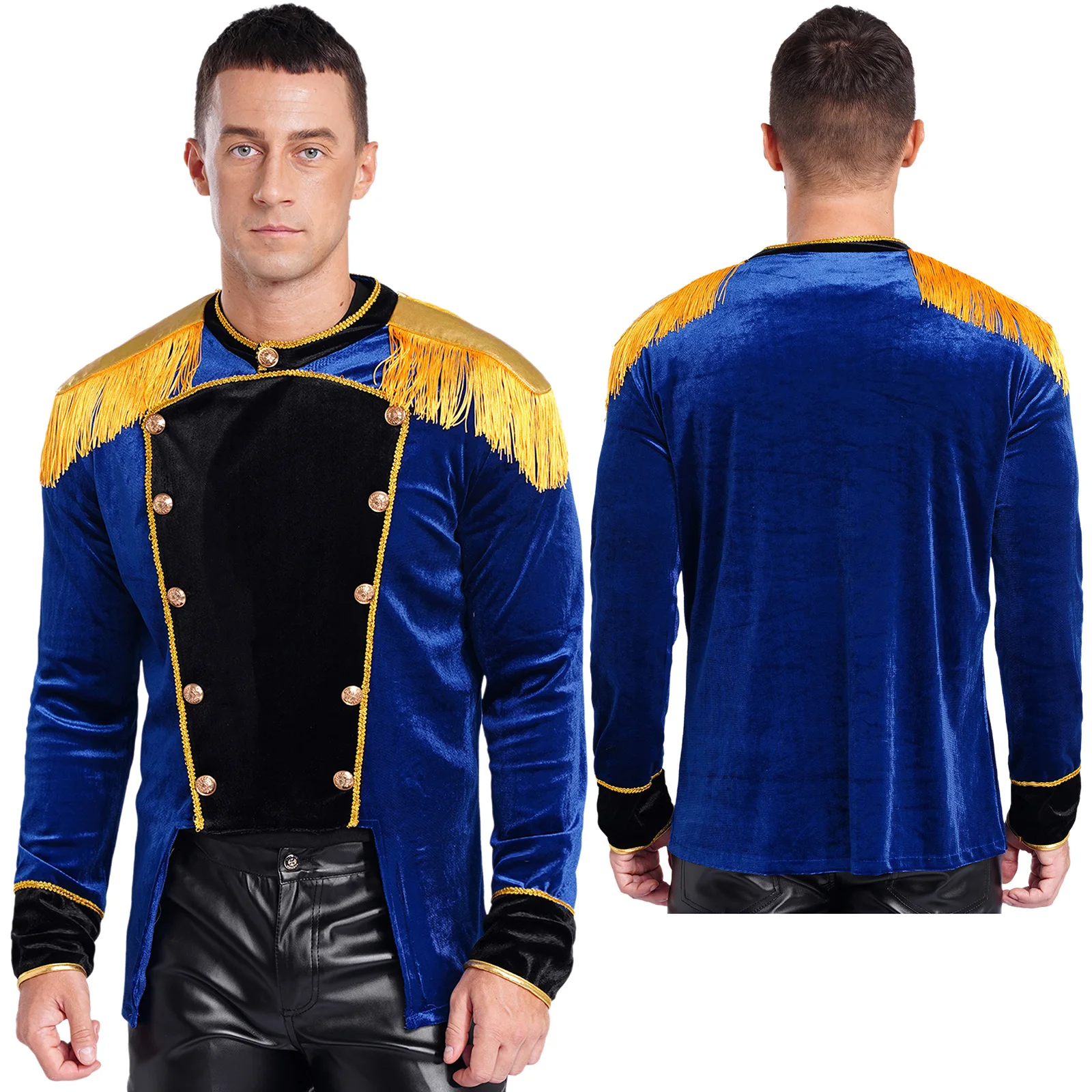 Мужской цирковой манеж костюм для косплея на Хэллоуин нарядная куртка с длинными