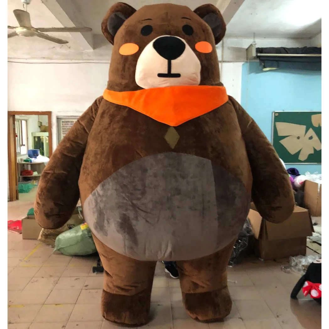 Надувной костюм с изображением медведя Марты коричневого
