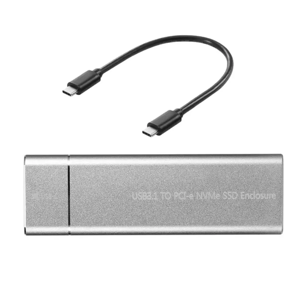 Алюминиевый корпус M.2 Nvme для Ssd-накопителя Usb C 3 1 Gen2 10 Гбит/с Pcie внешний 2230/2242/2260/2280 M2
