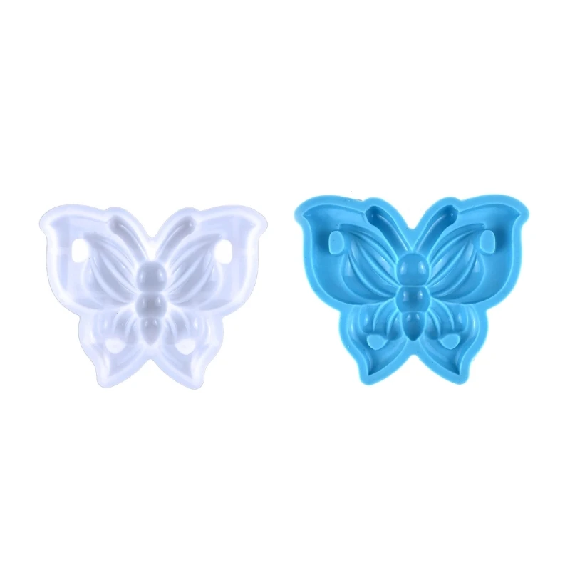 

Butterfly-shape Keychain Silicone Mold with Hole Keyring Pendant Handmade Mold
