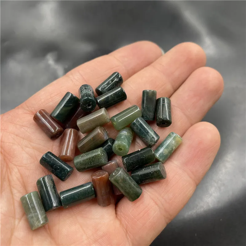 

6*12mm Natural Marine Aquatic Agate Jades Tube Beads For Jewelry Making Diy Necklace Earring Bracelet Charms Pendant Accessories