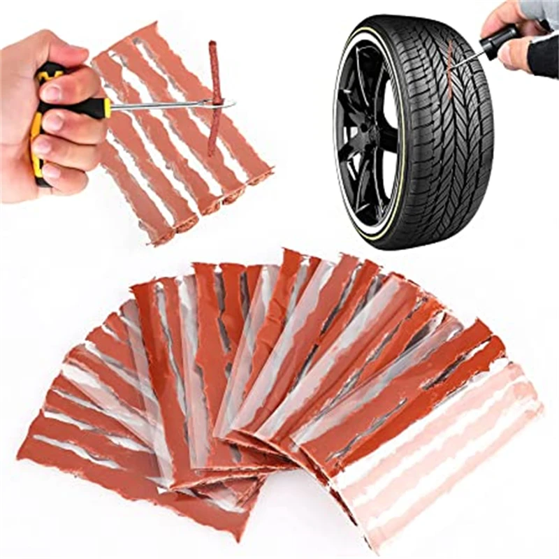 

10Pcs Tire Repair Plugs Strips Tubeless Rubber Stiring Seal for Car Motorcycle Bike Tyre Puncture Repairing Tools Accessories