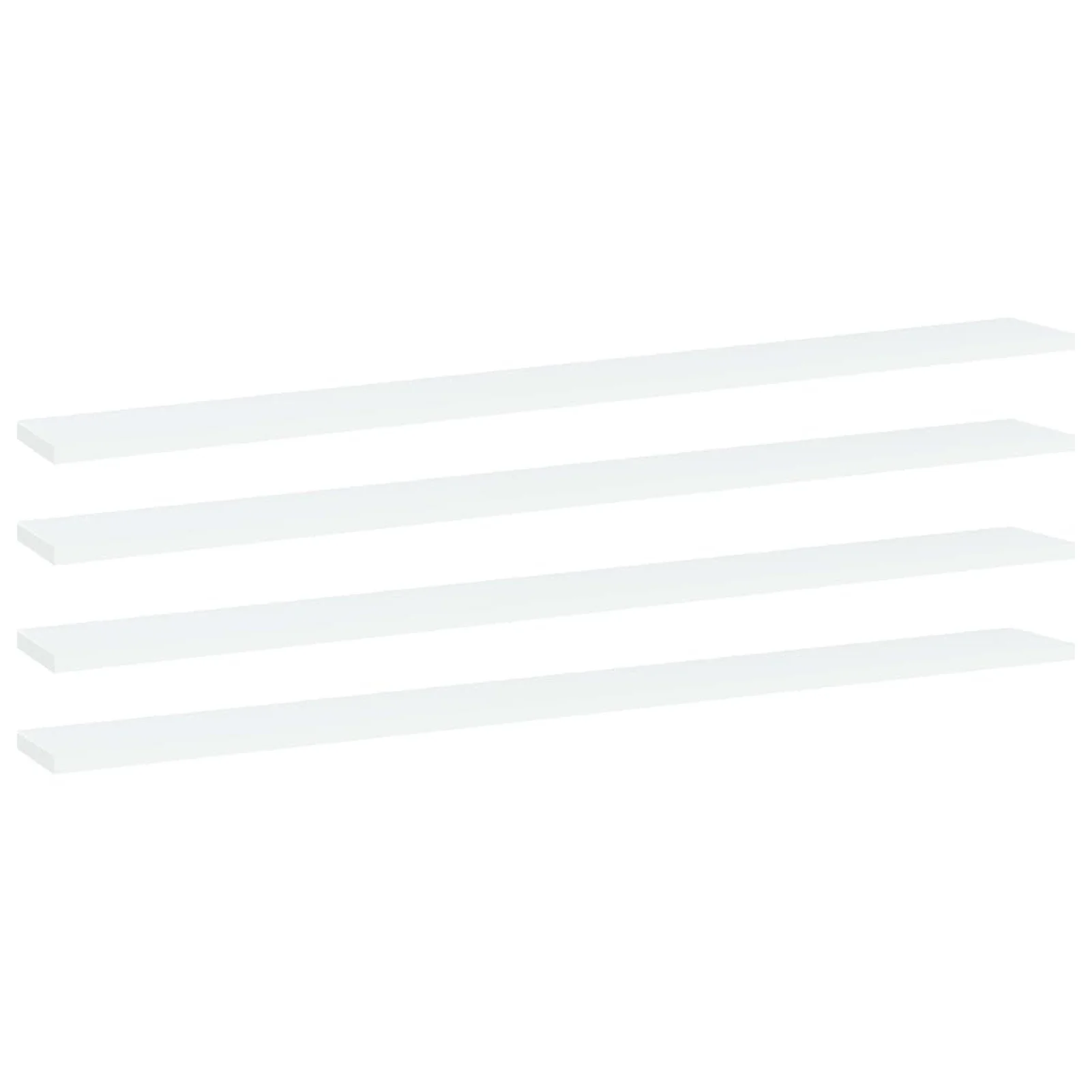 

Книжные полки, 4 шт., белые, 39,4x3,9x0,6 дюйма, ДСП