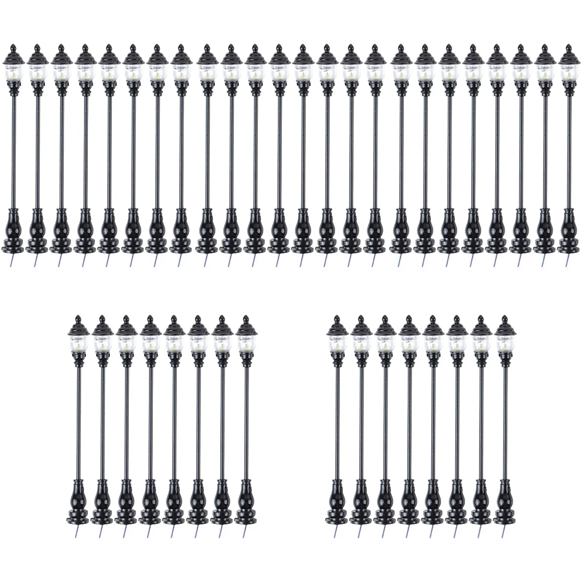 

40 Pcs Thing Mini Lamp Statue Kids Table Toy Garden Decoration Models Stainless Steel Plus Abs Dolly House Child Lantern