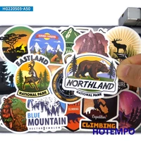 50pcs travel adventure climb mountains outdoor camping wild explore phone laptop stickers for motorcycle car waterproof sticker