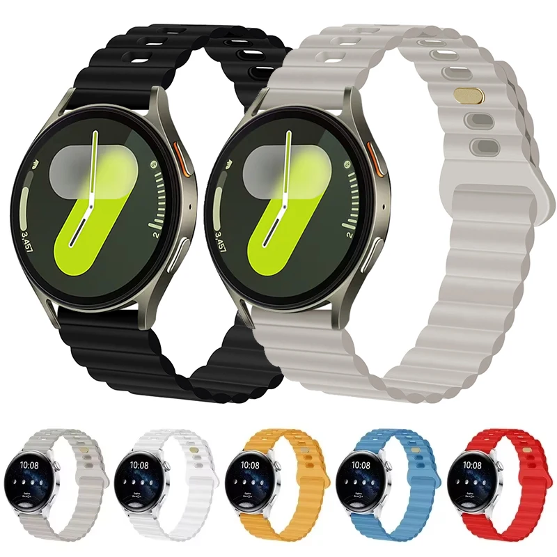 Ремешок 20 мм 22 для Samsung Galaxy Watch 7 FE 6 5 4 5Pro 6/4Классический силиконовый ремешок Huawei GT5