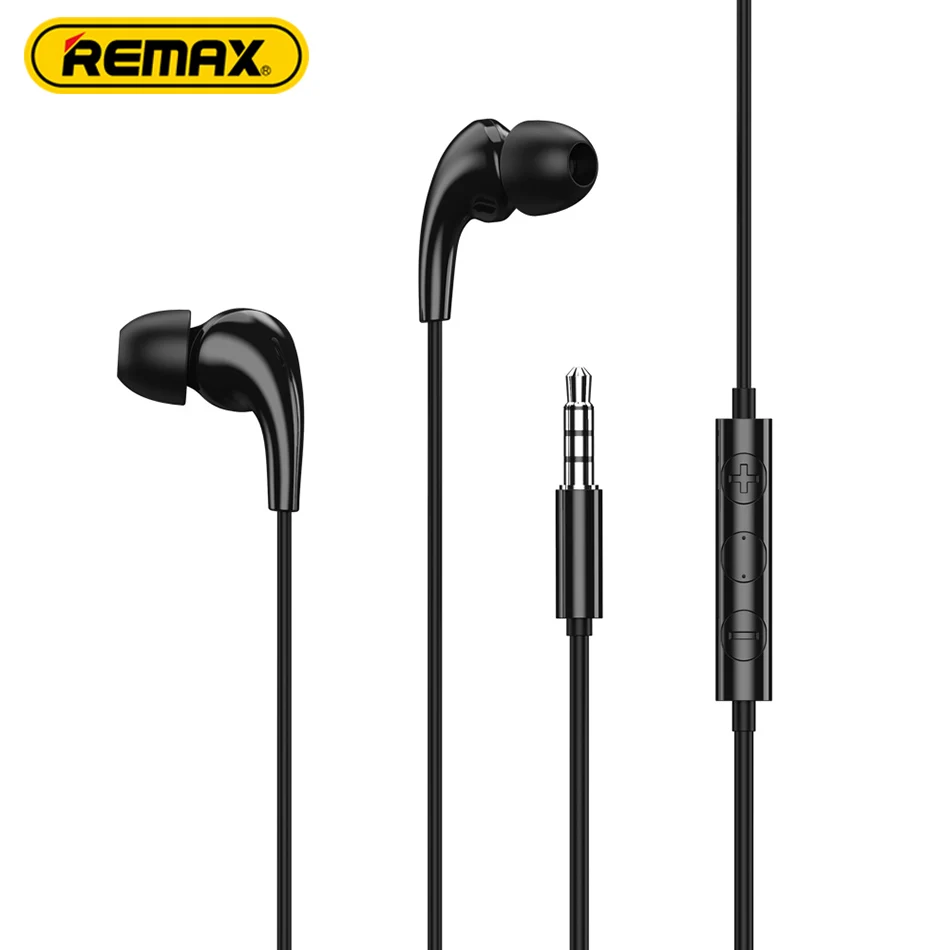 

Remax RW-108 Universal Original HD Wire Control Earphones For Music Call High-fidelity Stereo Wired Headphones Sports WIth Mic