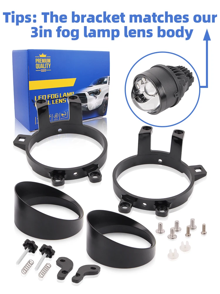 

Кронштейн противотуманный диаметром 3,0 дюйма для Toyota, универсальный кронштейн для объектива проектора, 2 шт.