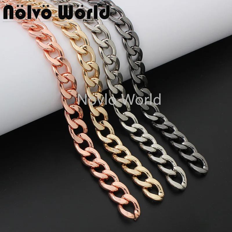 1-5meters by meter 5 colors rose gold 3.0mm 16*12mm Iron meterial chains for chains bag purse accessories