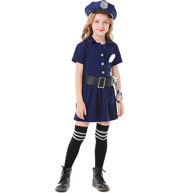 

Cosplay Policewoman Dress Children's Career Experience Clothing